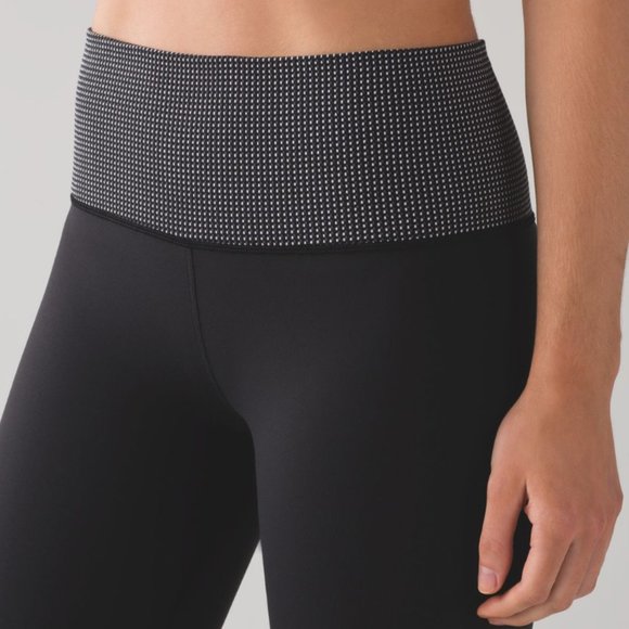 lululemon athletica Pants - Lululemon Groove Pant III Regular Full-On Luon Flared Leg Elastic Waist Black